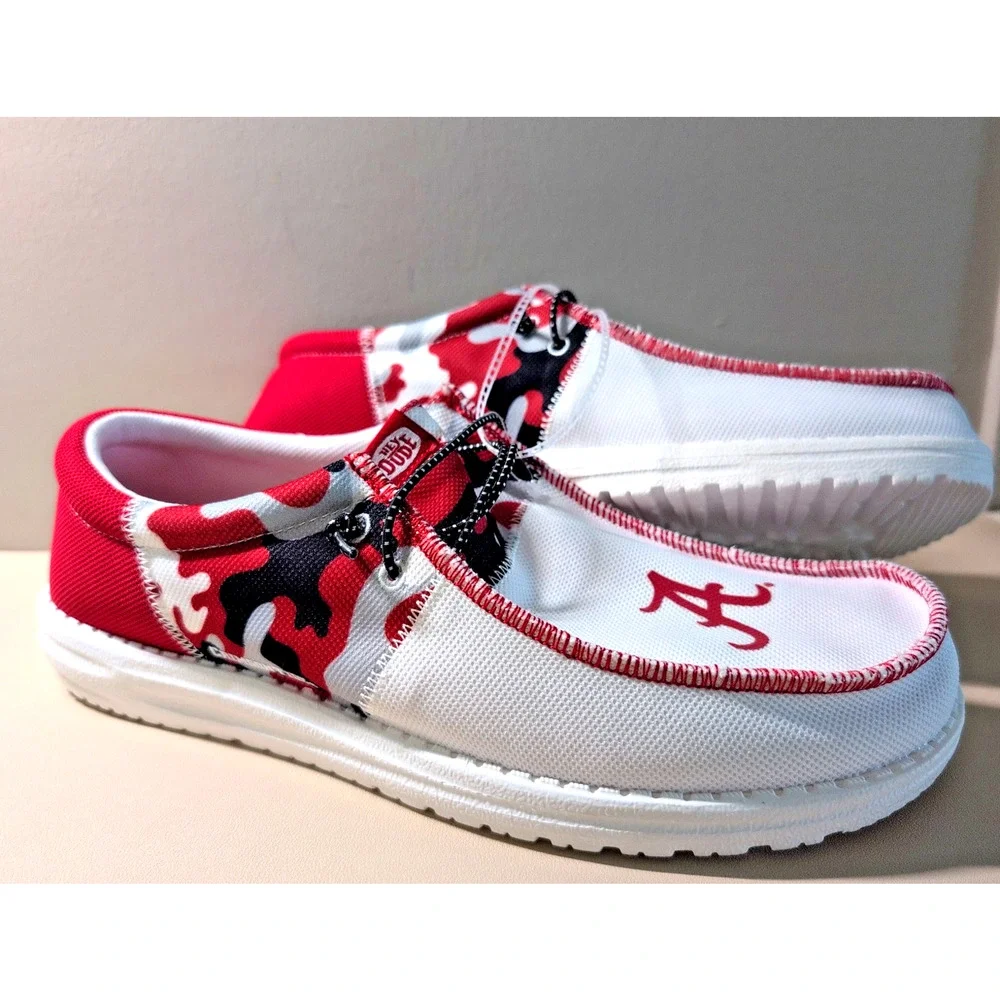 Hey Dude Wally Tri Alabama Crimson Tide Size 15 Alabama Crimson White Red NEW!